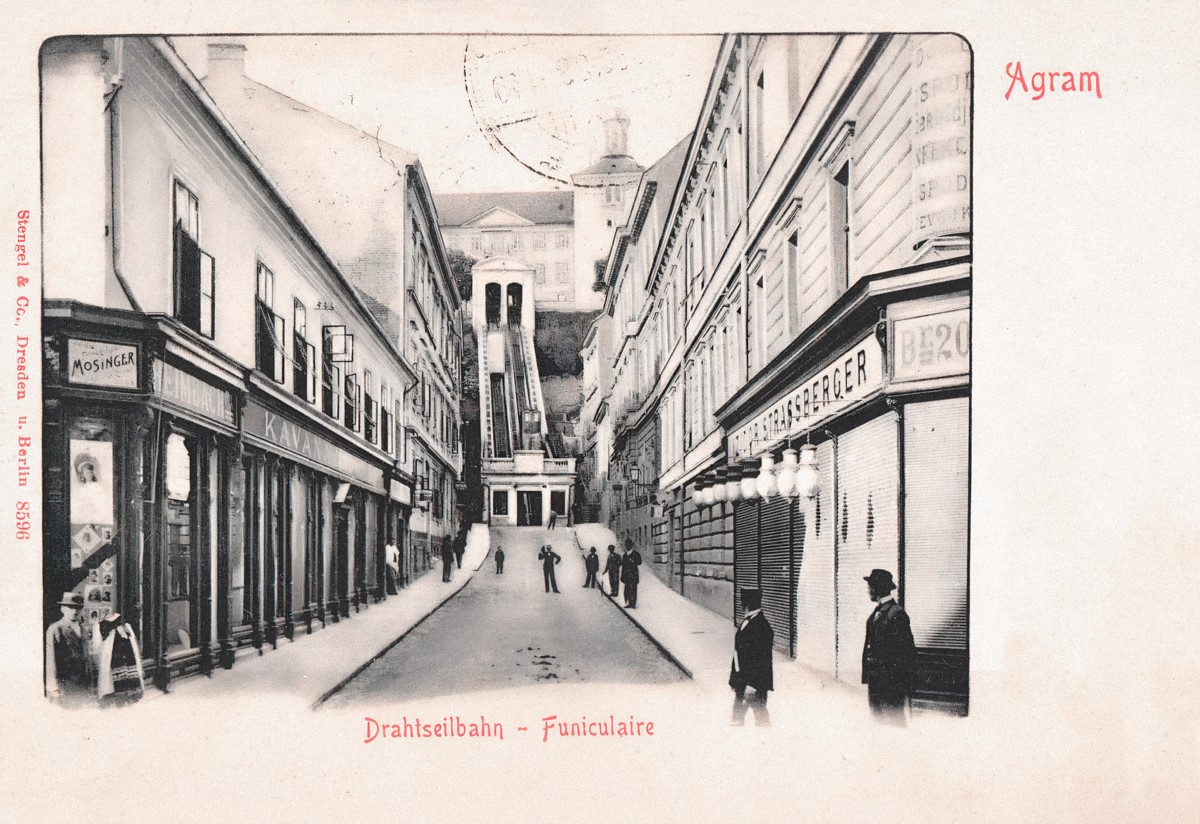 Bregovita ulica (današnja Tomićeva) 1903. godine, razglednica